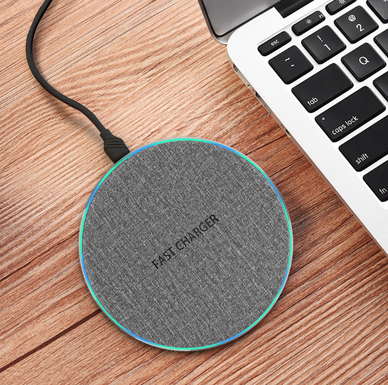 Qi Standard Ultra-Thin Fabric Aluminum Alloy Fast Charge Wireless Charger 15W Fast Charge Fast Charger Disc Wireless Charger - Premium 0 from Eretailer365.com - Just $26.92! Shop now at Eretailer365.com