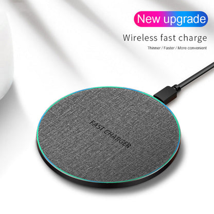 Qi Standard Ultra-Thin Fabric Aluminum Alloy Fast Charge Wireless Charger 15W Fast Charge Fast Charger Disc Wireless Charger - Premium 0 from Eretailer365.com - Just $26.92! Shop now at Eretailer365.com