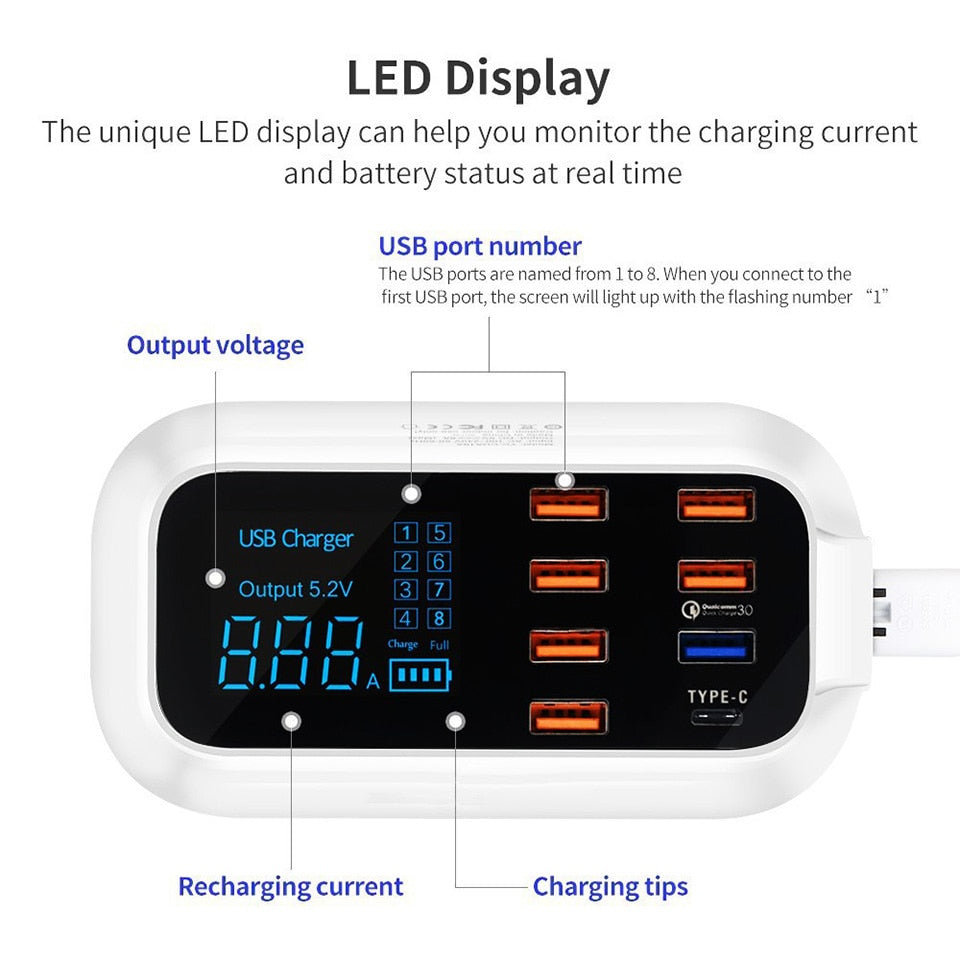 Quick Charge 3.0 /  Ordinary Smart USB Charger Station - Premium Phones & Accessories from Eretailer365.com - Just $51.20! Shop now at Eretailer365.com