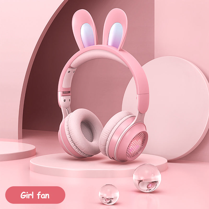 Rabbit Ear Headphones Wireless Luminous Extendable Wheat Headphones - Premium 0 from Eretailer365.com - Just $39.76! Shop now at Eretailer365.com