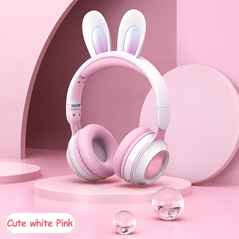 Rabbit Ear Headphones Wireless Luminous Extendable Wheat Headphones - Premium 0 from Eretailer365.com - Just $39.76! Shop now at Eretailer365.com