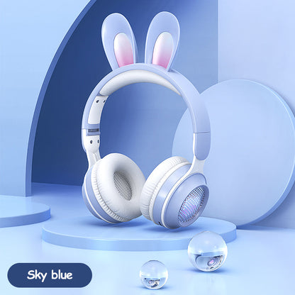 Rabbit Ear Headphones Wireless Luminous Extendable Wheat Headphones - Premium 0 from Eretailer365.com - Just $39.76! Shop now at Eretailer365.com