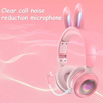 Rabbit Ear Headphones Wireless Luminous Extendable Wheat Headphones - Premium 0 from Eretailer365.com - Just $39.76! Shop now at Eretailer365.com