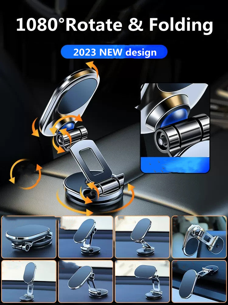 Rotate Metal Magnetic Car Phone Holder Foldable Universal Mobile Phone Stand Air Vent Magnet Mount GPS Support - Premium Phones & Accessories from Eretailer365.com - Just $6.72! Shop now at Eretailer365.com