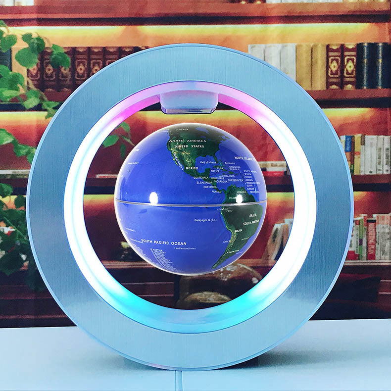 Round LED World Map Floating Globe Magnetic Levitation Light Anti Gravity Magic - Premium 0 from Eretailer365.com - Just $51.01! Shop now at Eretailer365.com