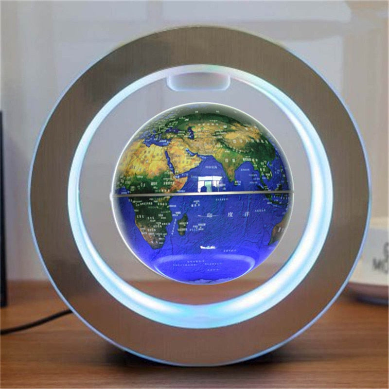 Round LED World Map Floating Globe Magnetic Levitation Light Anti Gravity Magic - Premium 0 from Eretailer365.com - Just $51.01! Shop now at Eretailer365.com