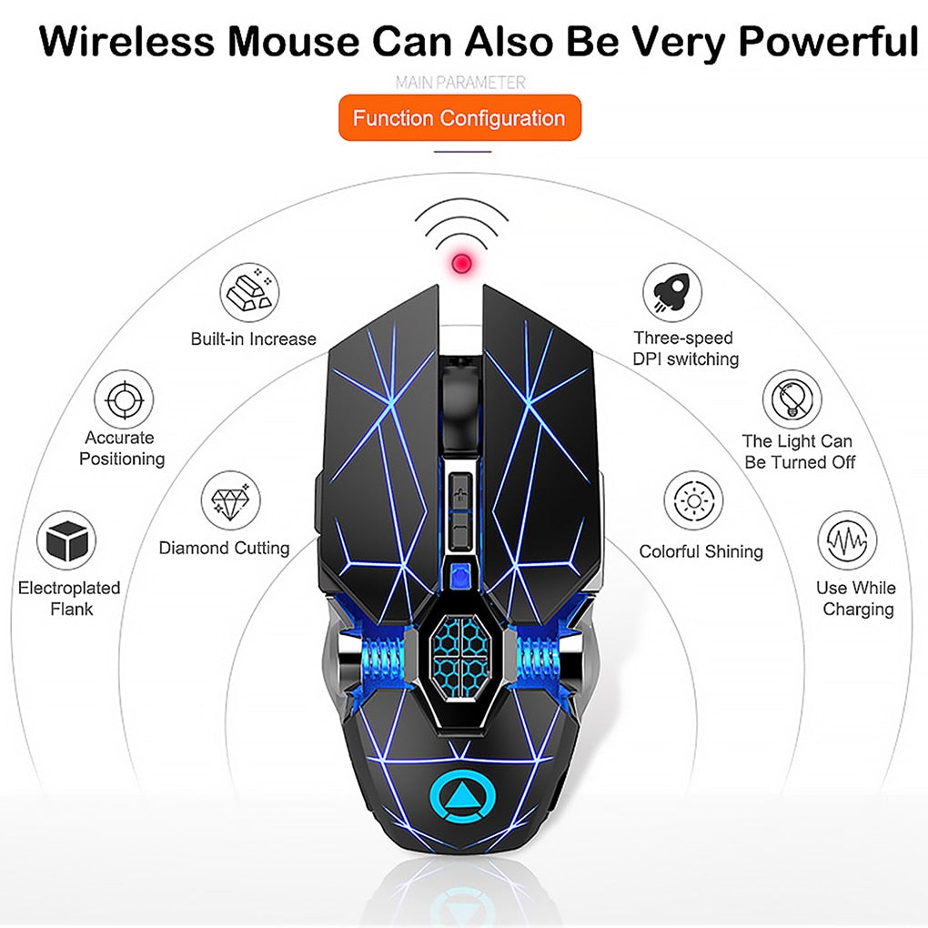 Silver Eagle A7 Silent Silent Rechargeable Wireless Mouse Computer Accessories - Premium Computer & office from Eretailer365.com - Just $20.20! Shop now at Eretailer365.com