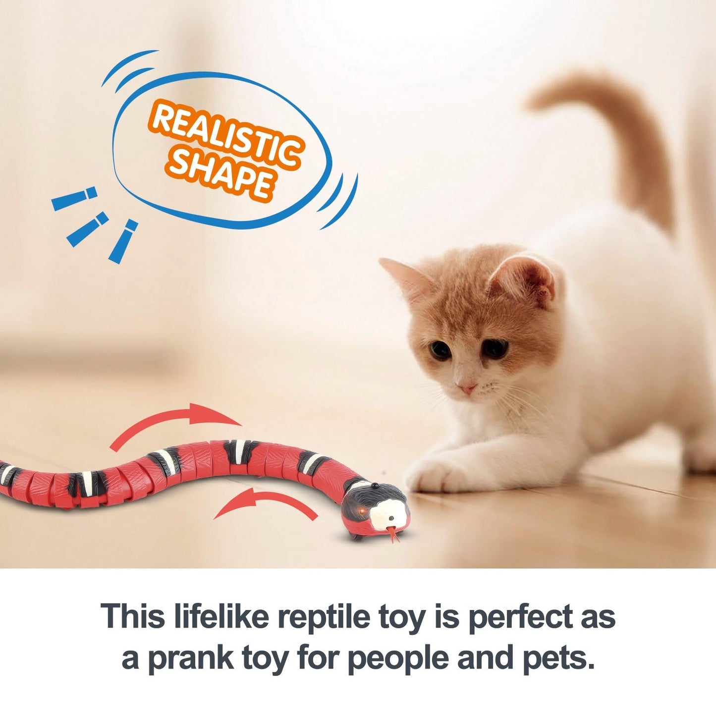 Smart Sensing Interactive Cat Toys Automatic Eletronic Snake Cat Teasering Play USB Rechargeable Kitten Toys For Cats Dogs Pet - Premium Toys & Hobbies from Eretailer365.com - Just $18.84! Shop now at Eretailer365.com