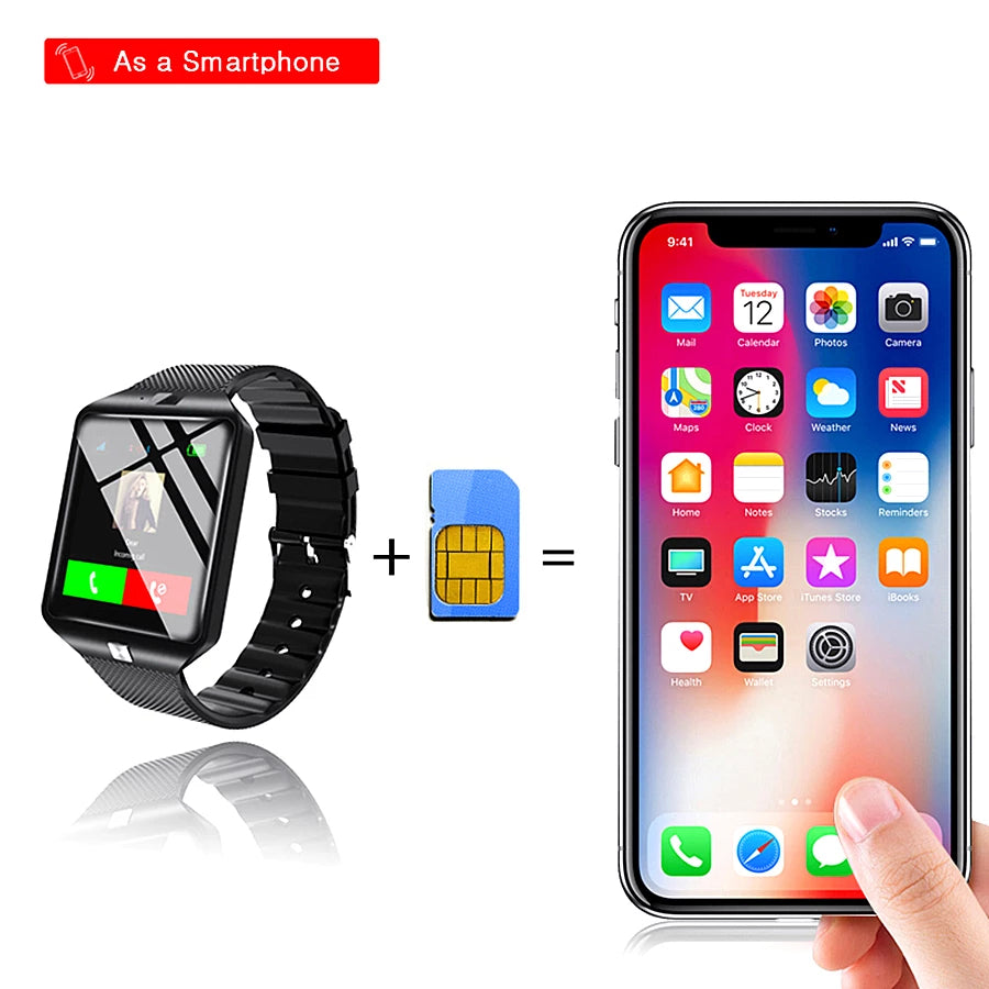 Smart Watch Support TF Card SIM Camera Sport Bluetooth - Premium 0 from Eretailer365.com - Just $11.48! Shop now at Eretailer365.com