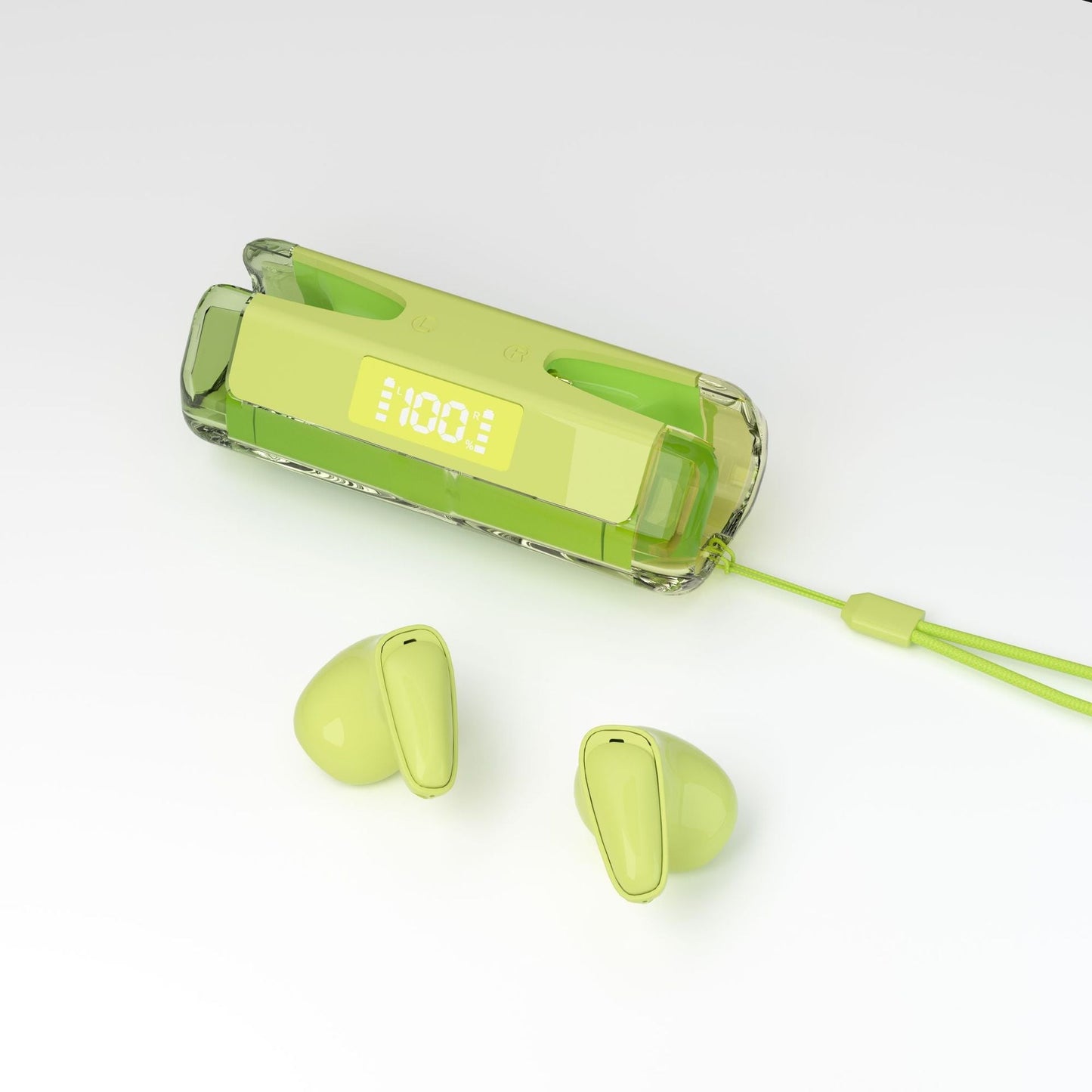 Sports Earphone Cellphone Universal Low Latency In-ear Digital Display Translucent Bluetooth Headset - Premium Consumer Electronics from Eretailer365.com - Just $30.96! Shop now at Eretailer365.com