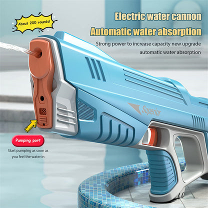 Summer Full Automatic Electric Water Gun Toy Induction Water Absorbing High-Tech Burst Water Gun Beach Outdoor Water Fight Toys - Premium Toys & Hobbies from Eretailer365.com - Just $35.84! Shop now at Eretailer365.com