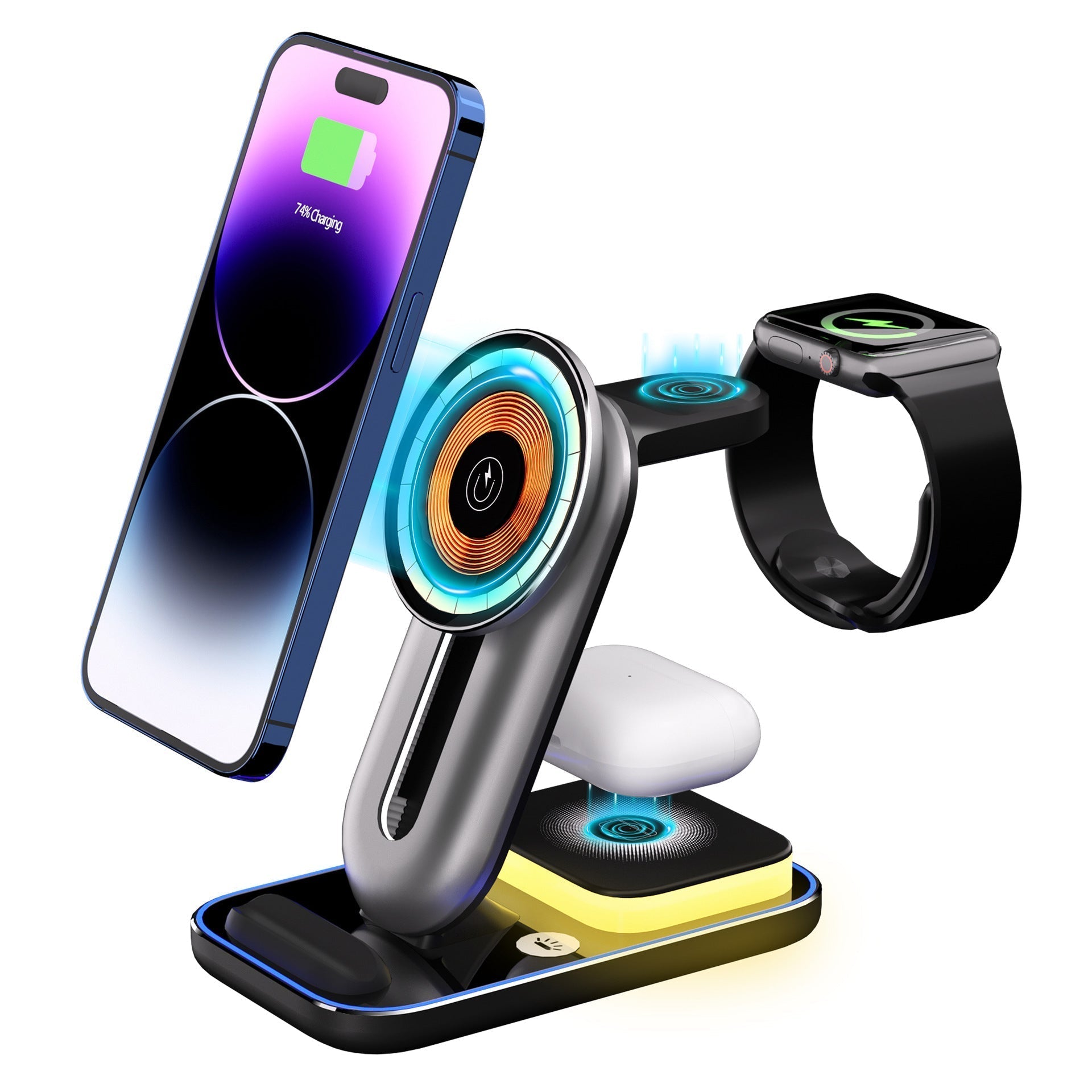 Three-in-one Magnetic Wireless Charger - Premium Phones & Accessories from Eretailer365.com - Just $59.48! Shop now at Eretailer365.com