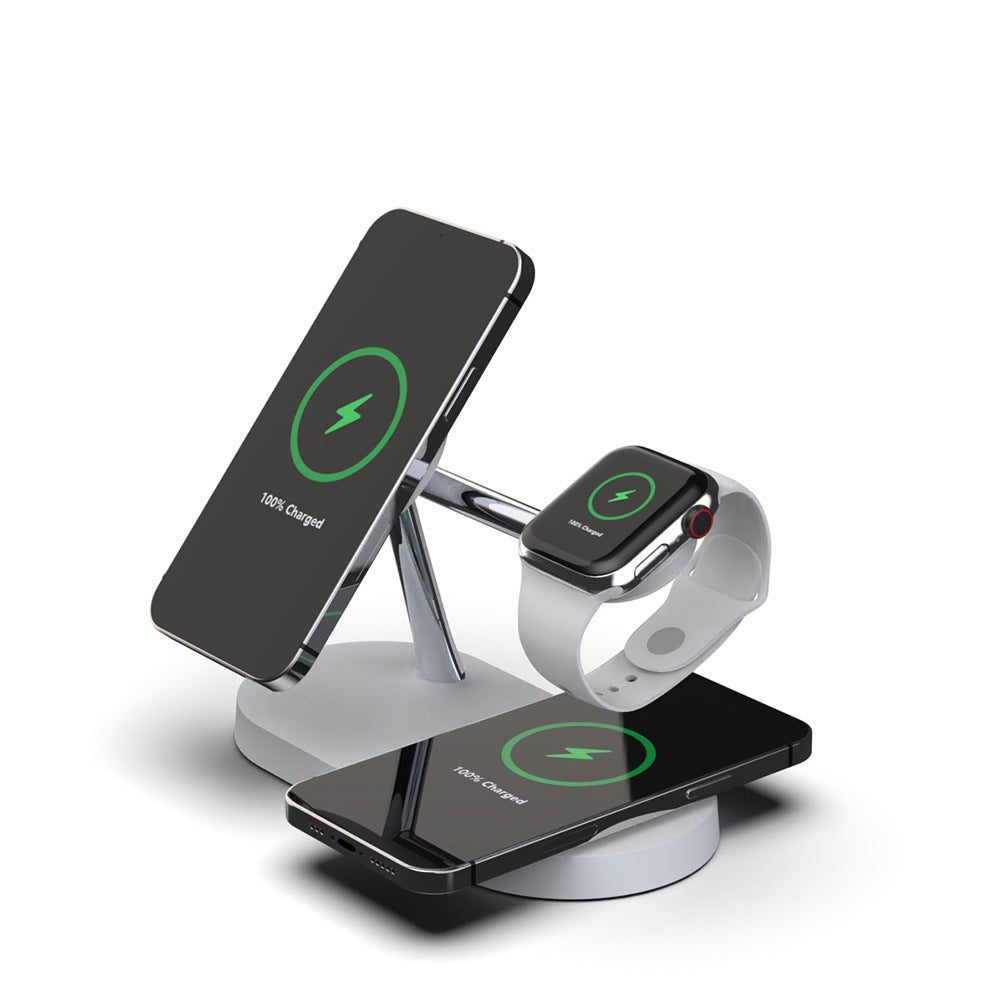 Three-in-one Smart Fast Charging 15W Fast Magnetic Wireless Charger - Premium 0 from Eretailer365.com - Just $75.63! Shop now at Eretailer365.com