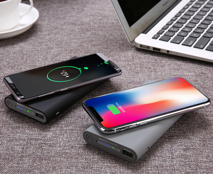 Three in one wireless charging treasure Universal mobile power large capacity charging treasure - Premium 0 from Eretailer365.com - Just $38.56! Shop now at Eretailer365.com