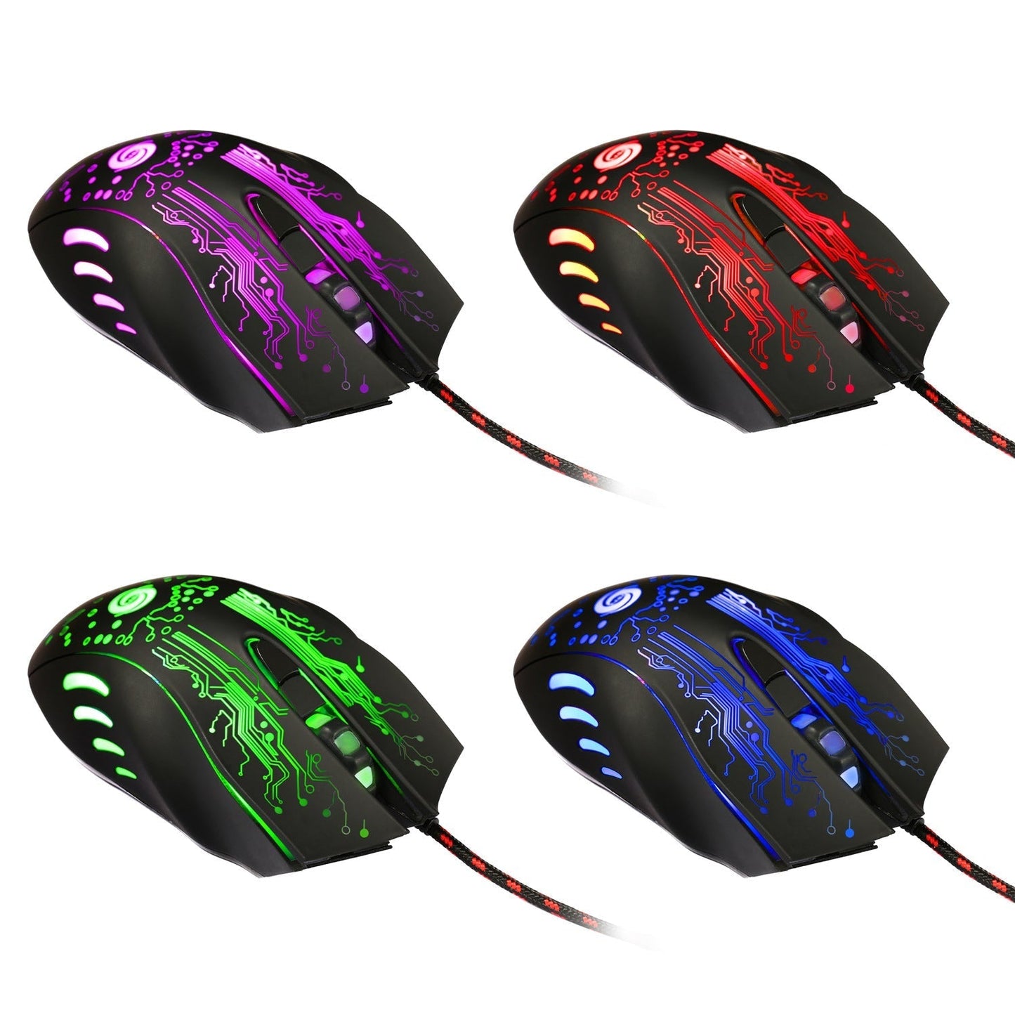 USB Wired Gaming Mouse 5500DPI Adjustable 7 Buttons LED Backlit Professional Gamer Mice Ergonomic Computer Mouse for PC Laptop - Premium Consumer Electronics from Eretailer365.com - Just $10.64! Shop now at Eretailer365.com