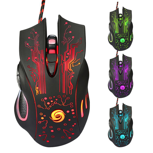 USB Wired Gaming Mouse 5500DPI Adjustable 7 Buttons LED Backlit Professional Gamer Mice Ergonomic Computer Mouse for PC Laptop - Premium Consumer Electronics from Eretailer365.com - Just $10.64! Shop now at Eretailer365.com