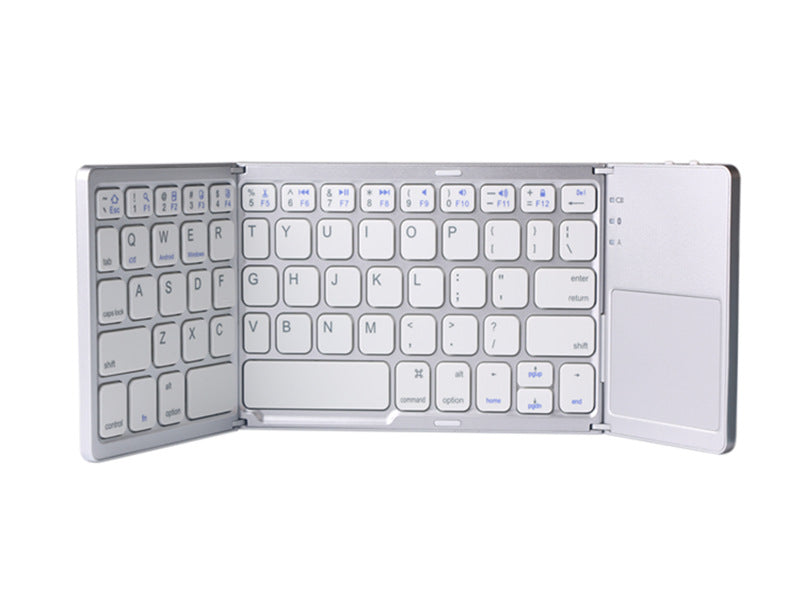 Ultra-thin Tri-fold Folding Touch Keyboard - Premium Computer & office from Eretailer365.com - Just $76.25! Shop now at Eretailer365.com