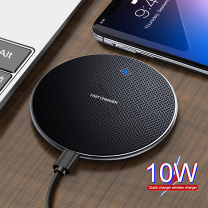 Ultra-thin round wireless charging fast charging base - Premium Toys & Hobbies from Eretailer365.com - Just $6.96! Shop now at Eretailer365.com