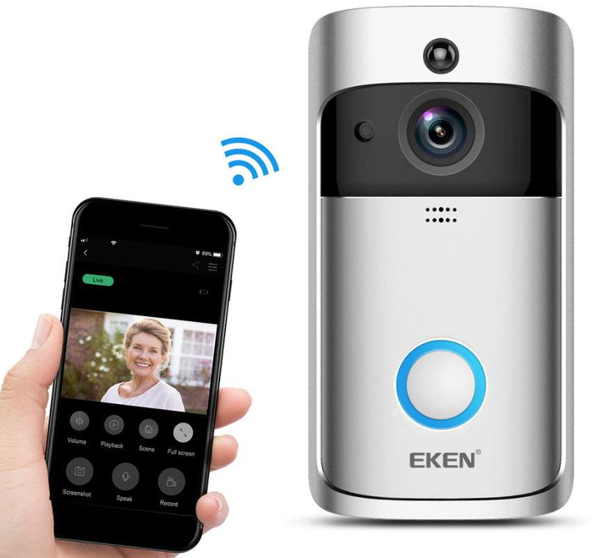 Video Doorbell Smart Wireless WiFi Security Door Bell - Premium 0 from Eretailer365.com - Just $5.36! Shop now at Eretailer365.com