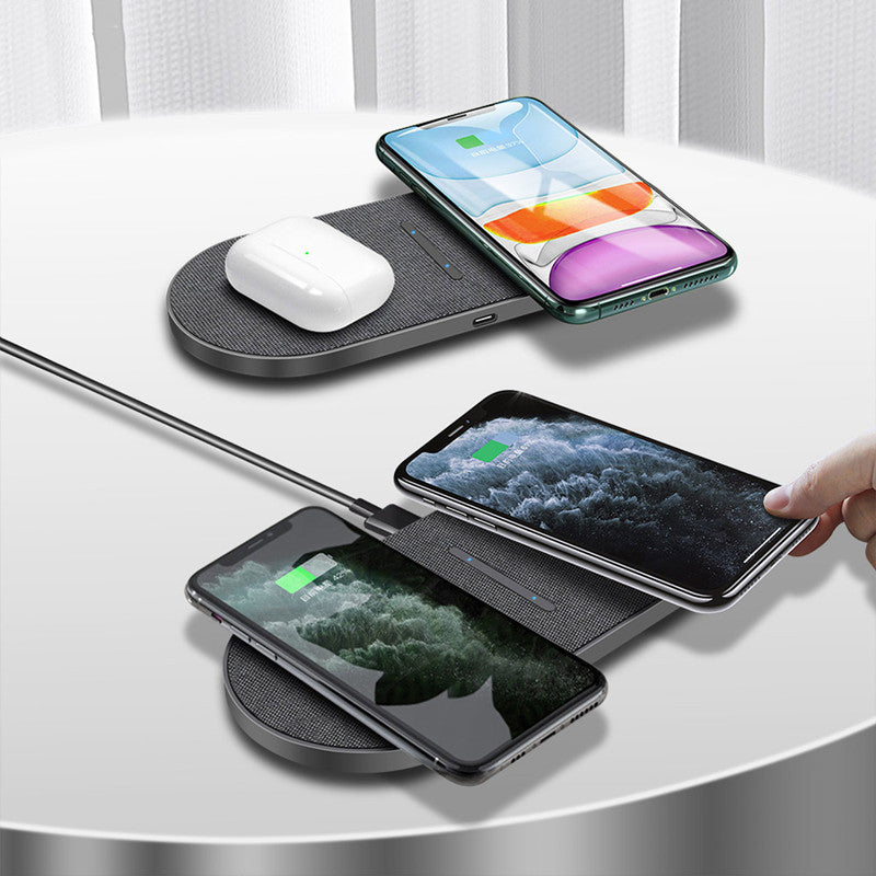 Wireless Charger 2 in 1 Pair 10W Quick Charge - Premium Toys & Hobbies from Eretailer365.com - Just $32.24! Shop now at Eretailer365.com