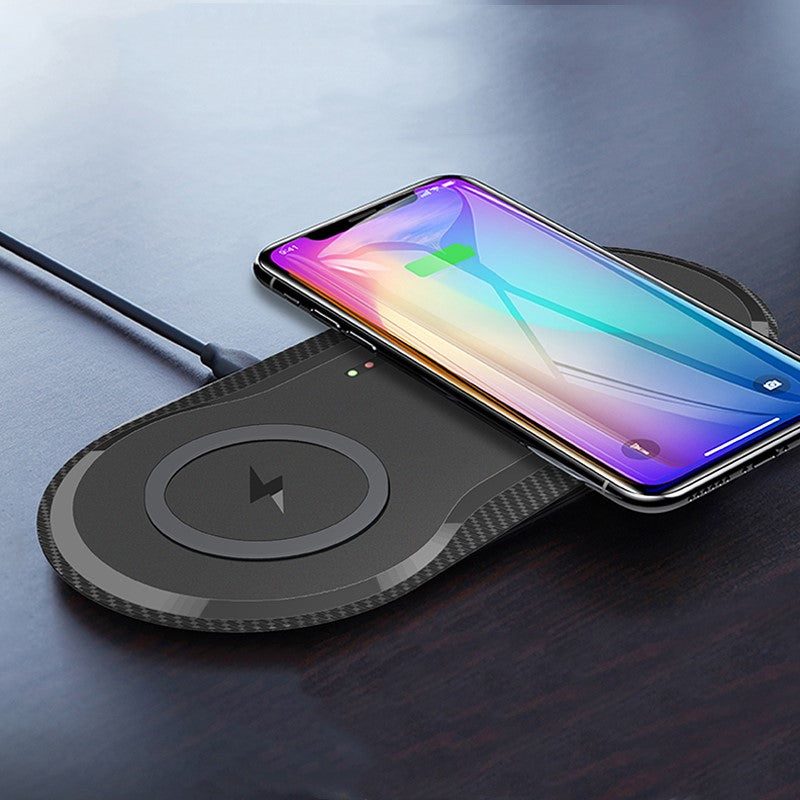 Wireless Charger Dual Mobile Phone Charger - Premium Phones & Accessories from Eretailer365.com - Just $25.60! Shop now at Eretailer365.com