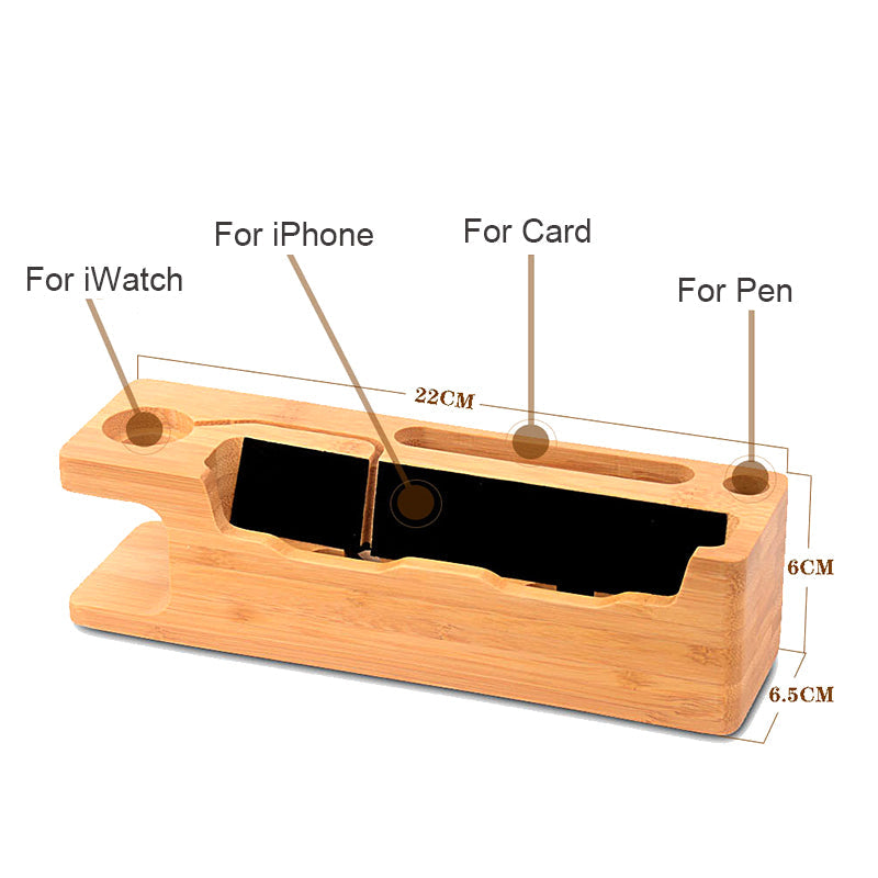 Wooden Charging Station Phone Holder - Premium Phones & Accessories from Eretailer365.com - Just $12.42! Shop now at Eretailer365.com