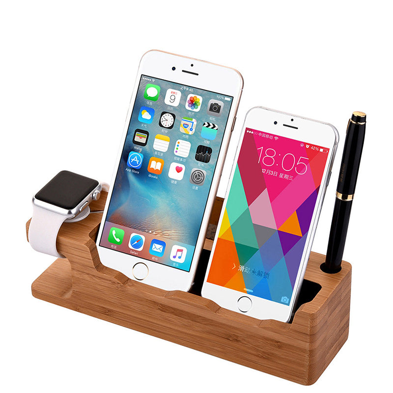 Wooden Charging Station Phone Holder - Premium Phones & Accessories from Eretailer365.com - Just $12.42! Shop now at Eretailer365.com