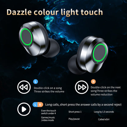 YD03 Wireless Bluetooth Headset TWS Large Screen Smart Digital Display In Ear Breathing Light - Premium 0 from Eretailer365.com - Just $2.61! Shop now at Eretailer365.com