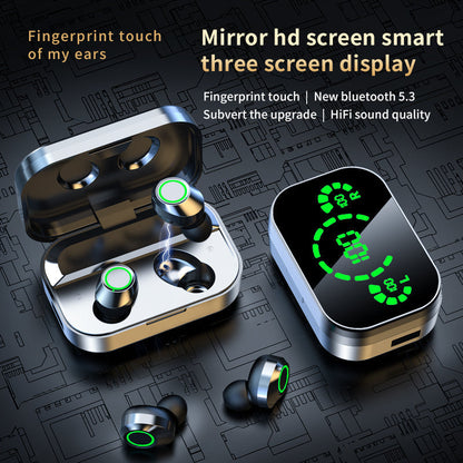 YD03 Wireless Bluetooth Headset TWS Large Screen Smart Digital Display In Ear Breathing Light - Premium 0 from Eretailer365.com - Just $2.61! Shop now at Eretailer365.com